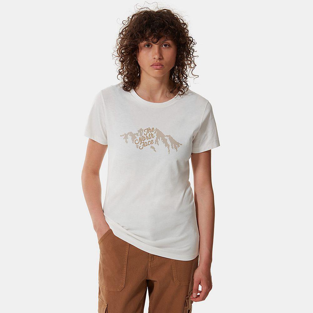 The North Face Graphic Γυναικεια T Shirt - Ασπρα (PVUZ39205)